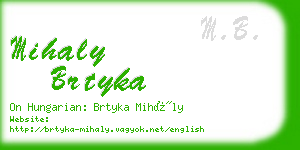 mihaly brtyka business card